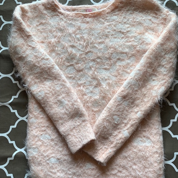 GB Girls soft pink fuzzy sweater - Picture 2 of 3